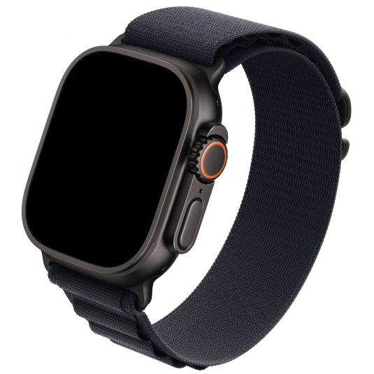 cinturino in nylon nero compatibile per apple watch ultra 49mm