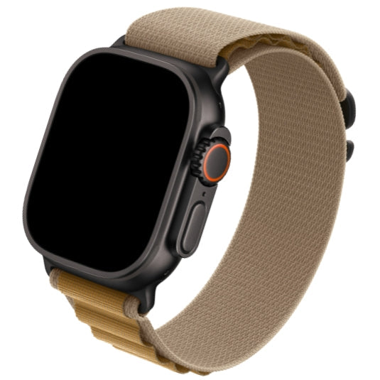 cinturino in nylon sabbia deserto compatibile per apple watch ultra nero