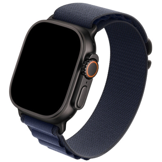 cinturino in nylon blu notte compatibile per apple watch ultra nero