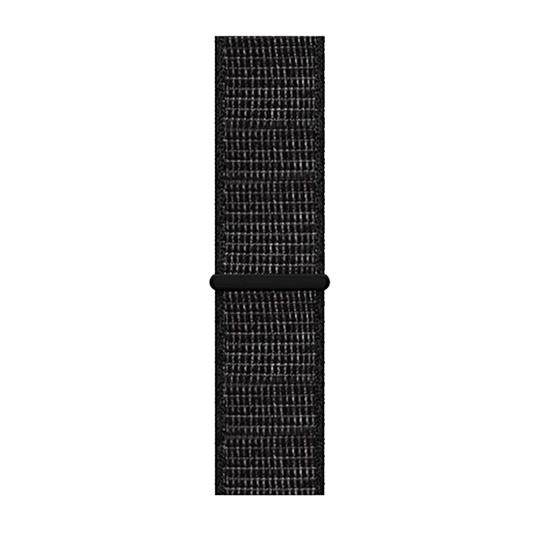 Cinturino Apple Watch in Nylon nero catarifrangente dettaglio