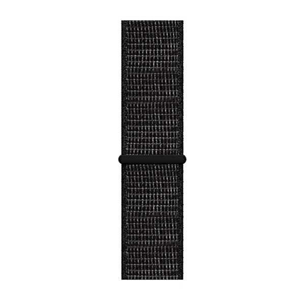 Cinturino Apple Watch in Nylon nero catarifrangente dettaglio #colore_Black Platinum