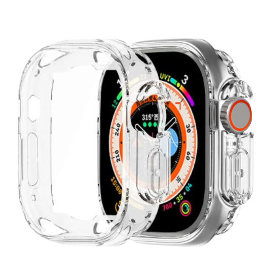 guscio protettivo trasparente con vetro incorporato per apple watch ultra