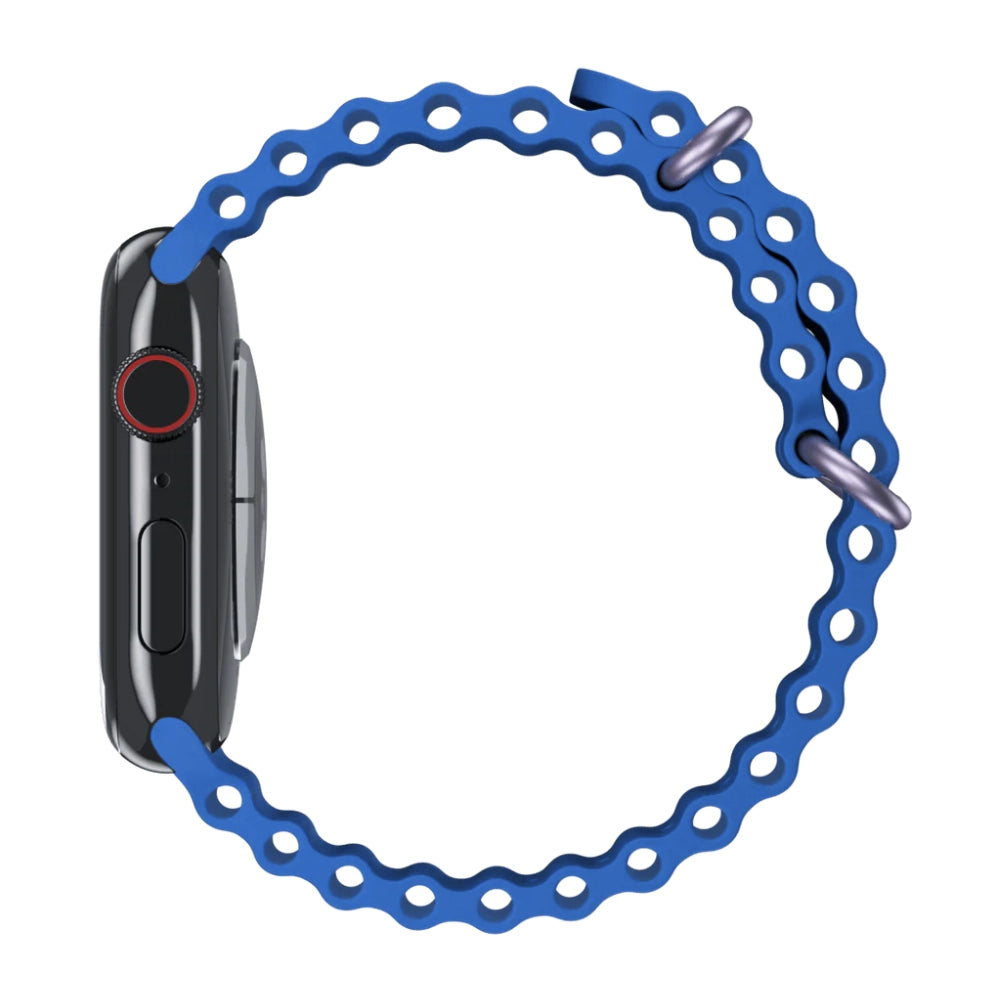 cinturino apple watch ocean blu neon vista lato