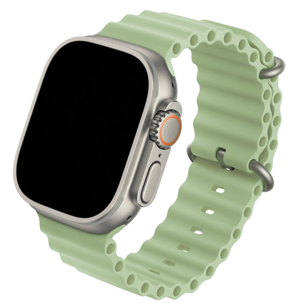 cinturino ocean in silicone verde pistacchio compatibile 46mm
