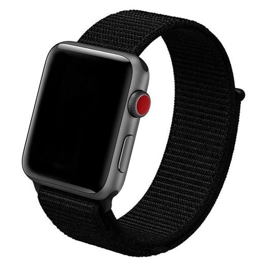 Cinturino Apple Watch in Nylon tutto nero #Colore_Dark Black