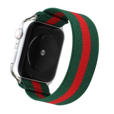 Cinturino Apple Watch in nylon elastico verde