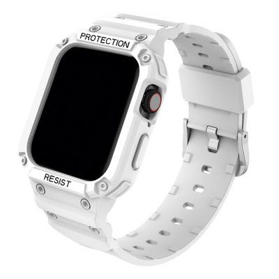 Cinturino Apple Watch in silicone rigido bianco