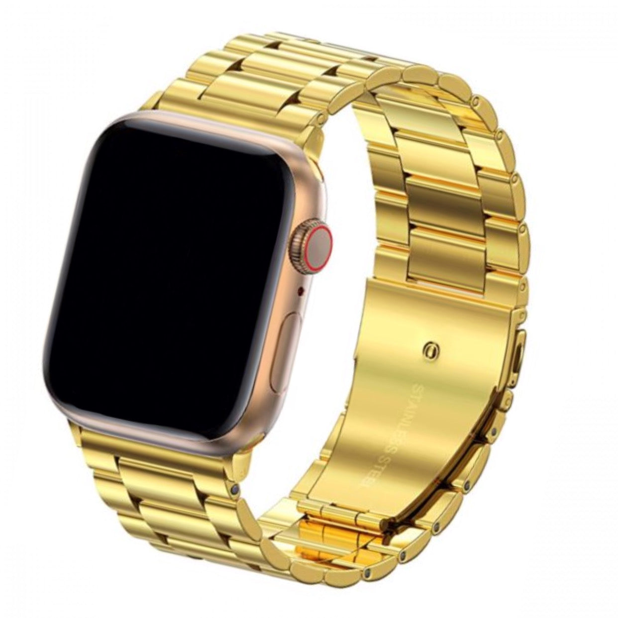 Cinturino Apple Watch in acciaio a maglie colore oro