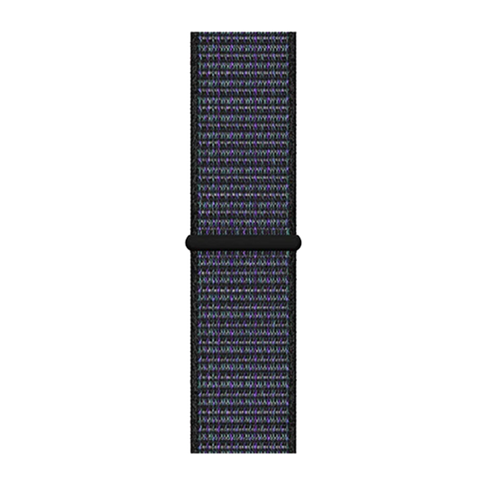 Cinturino Apple Watch in Nylon sport blue e nero dettaglio