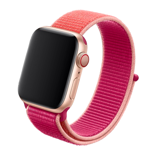 Cinturino Apple Watch in Nylon sport rosa #Colore_Melograno