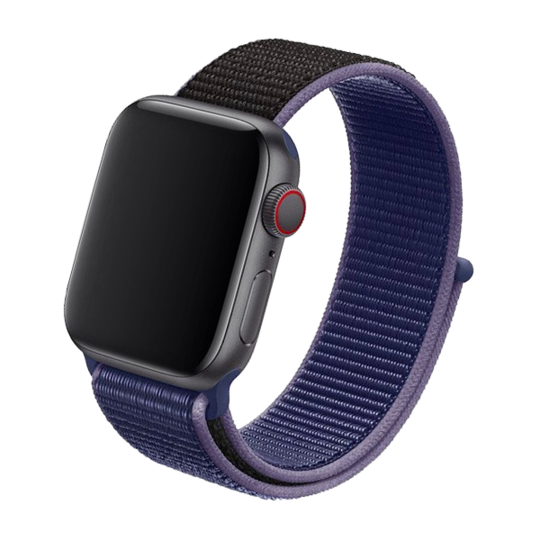Cinturino Apple Watch in Nylon sportivo blue e viola #Colore_Midnight Blue