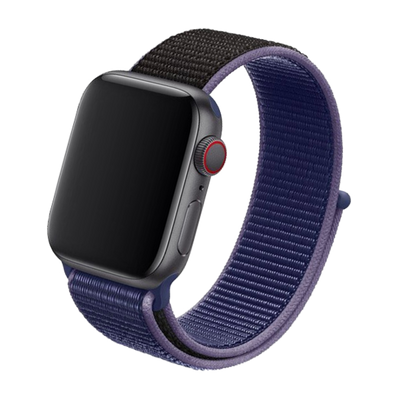 Cinturino Apple Watch in Nylon sportivo blue e viola