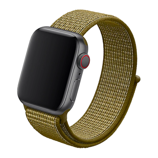 Cinturino Apple Watch in Nylon verde militare catarifrangente #Colore_Military Light