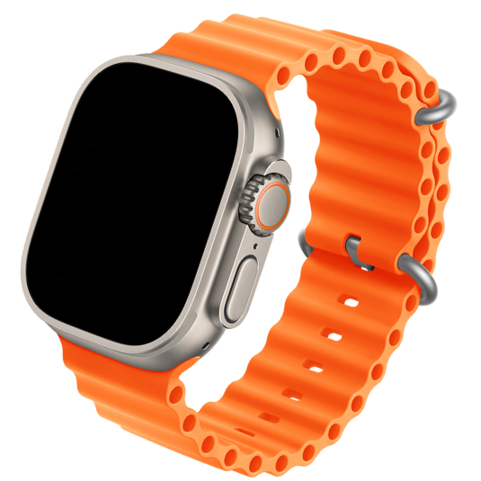 Cinturino Apple Watch in silicone arancione