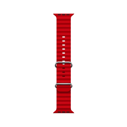 Cinturino Apple Watch in silicone rosso dettaglio