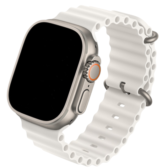 Cinturino Apple Watch in silicone bianco
