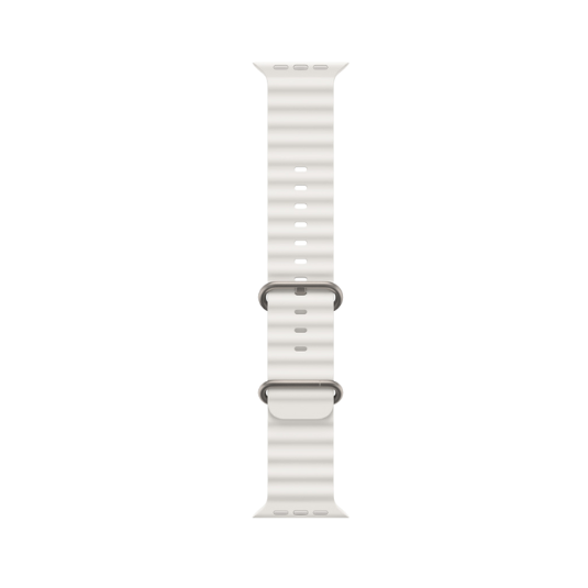 Cinturino Apple Watch in silicone bianco dettaglio