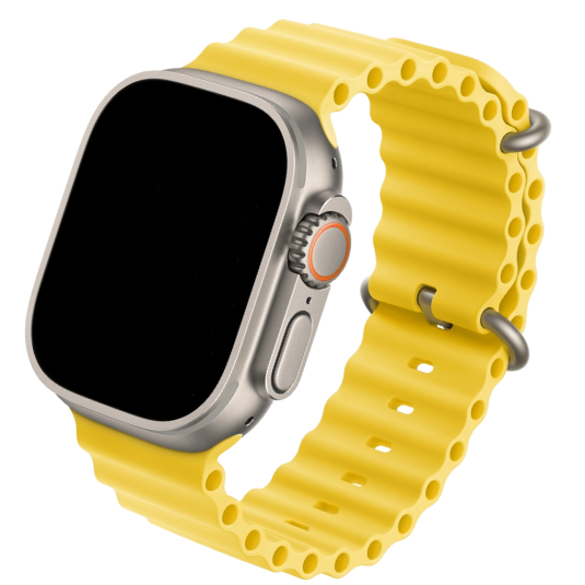 Cinturino Apple Watch in silicone giallo