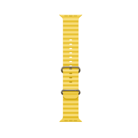 Cinturino Apple Watch in silicone giallo dettaglio