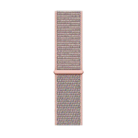 Cinturino Apple Watch in Nylon sabbia rosa dettaglio