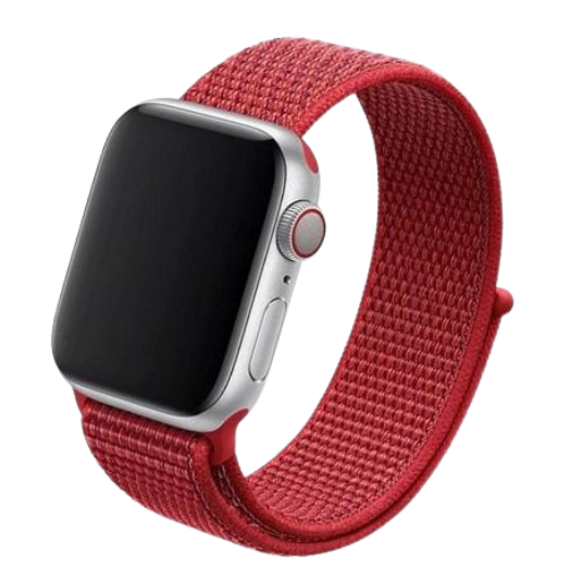 Cinturino Apple Watch in Nylon rosso totale #Colore_Red