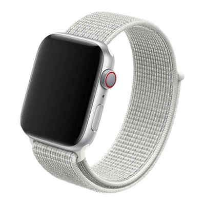 Cinturino Apple Watch in Nylon sportivo bianco catarifrangente