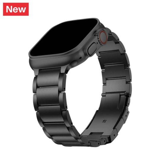 Cinturino Apple Watch in titanio nero laterale