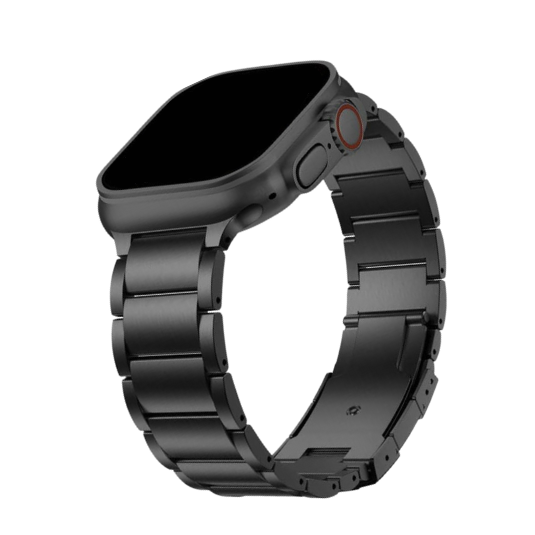 Cinturino Apple Watch in titanio nero laterale