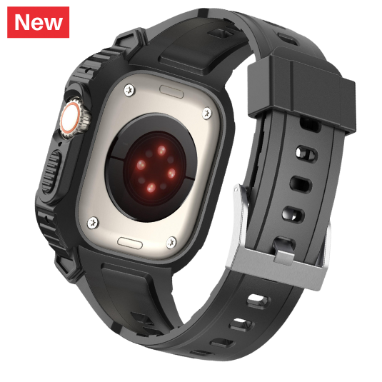 Cinturino Apple Watch Ultra con cover incorporata nera retro