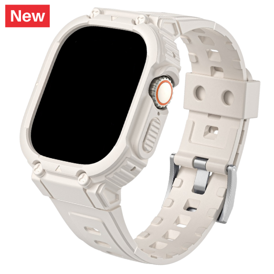 Cinturino Apple Watch Ultra con cover incorporata bianca