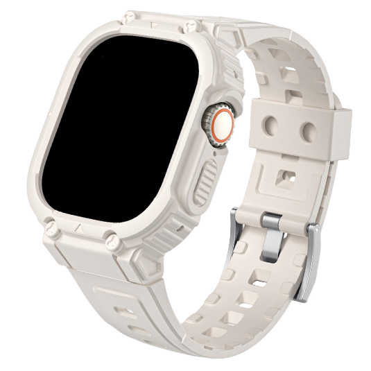 Cinturino Apple Watch Ultra con cover incorporata bianca