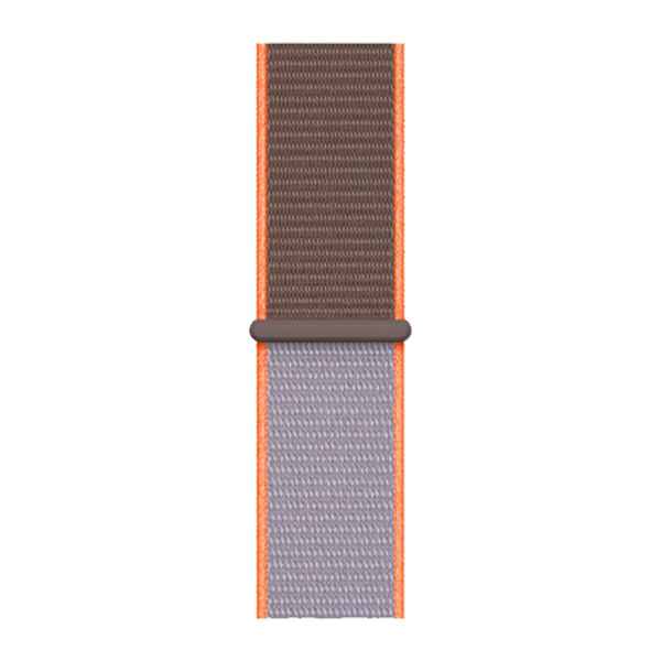 Cinturino Apple Watch in Nylon grigio e arancione dettaglio #Colore_Vitamin C