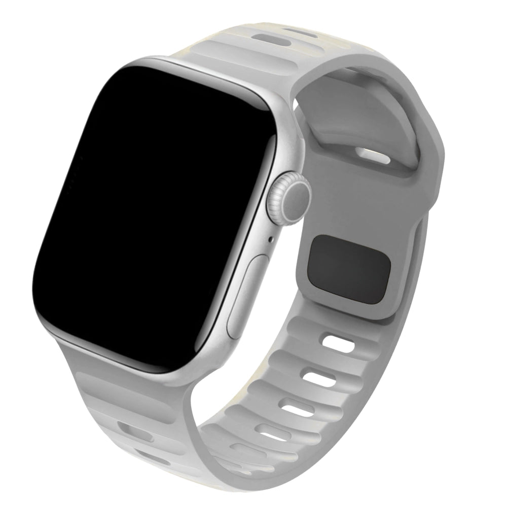 Cinturino Apple Watch in Silicone sportivo grigio chiaro compatibile 46mm