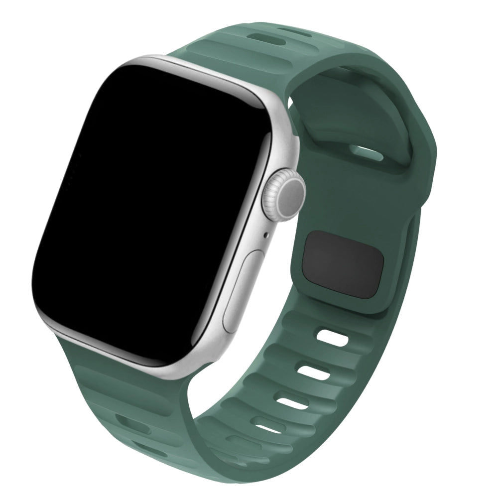 Cinturino Apple Watch in Silicone sportivo verde pino compatibile 46mm