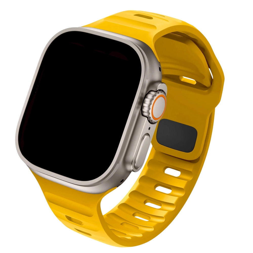Cinturino Apple Watch in Silicone sportivo traspirante giallo