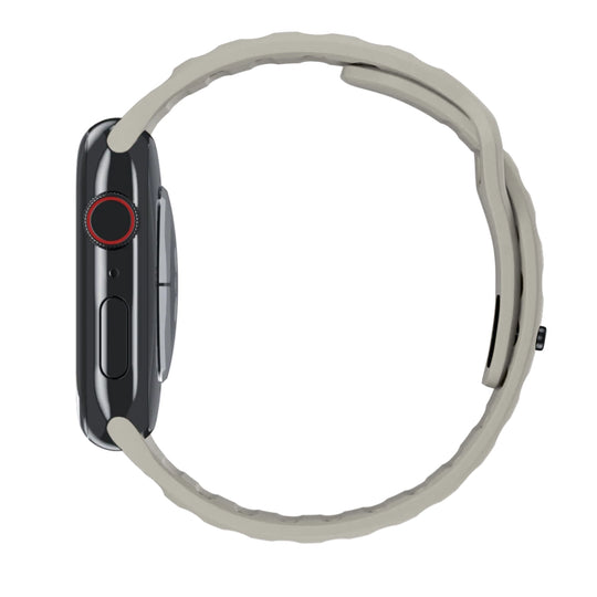 Cinturino Apple Watch in Silicone sportivo Starlight compatibile 46mm vista laterale