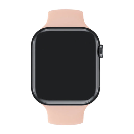Cinturino Apple Watch in Silicone classico rosa vista frontale