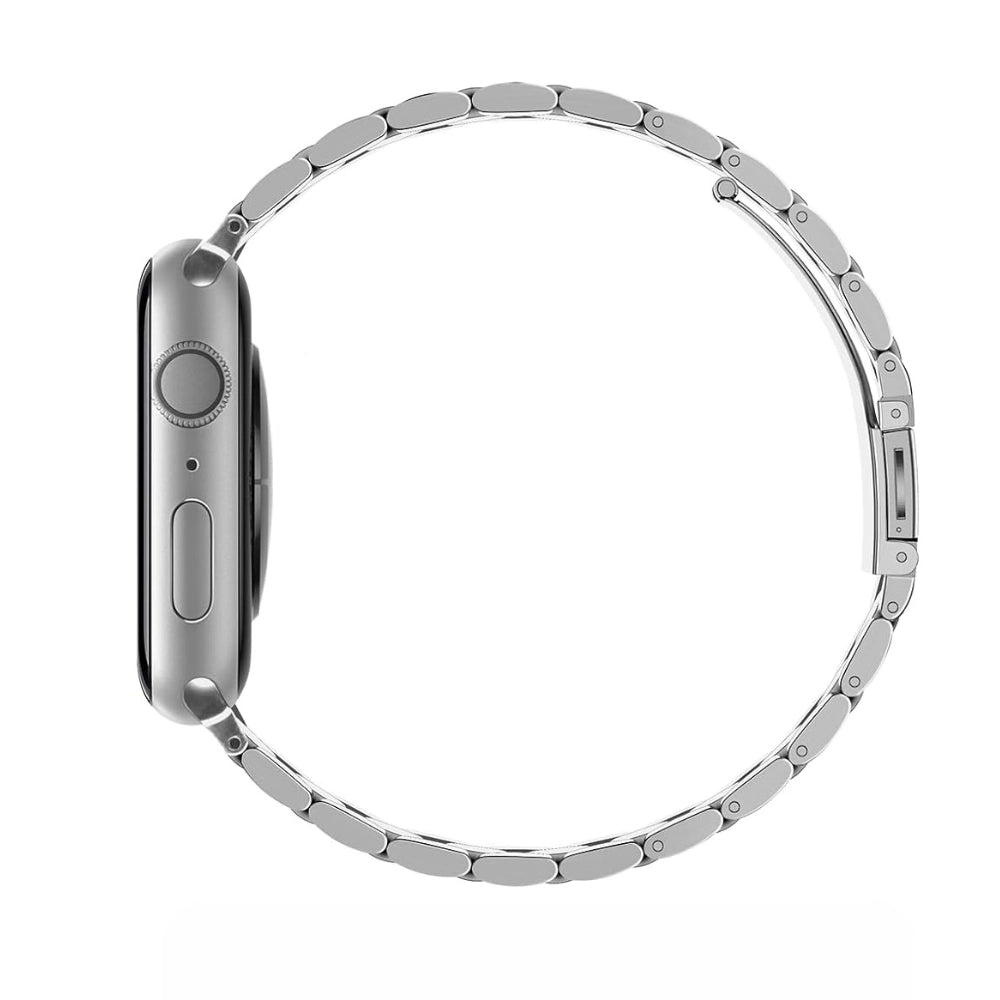 Cinturino Apple Watch in acciaio a maglie colore argento 46mm