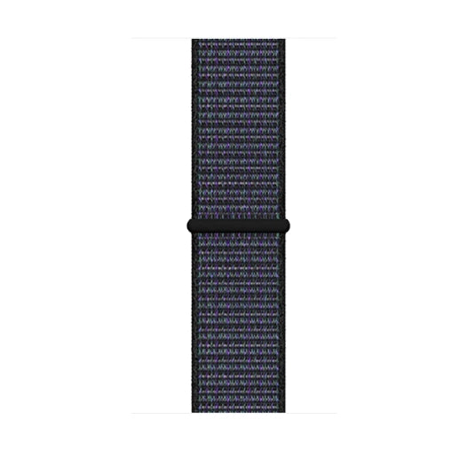 Cinturino Apple Watch in Nylon sport blue e nero dettaglio #Colore_Hyper Grape