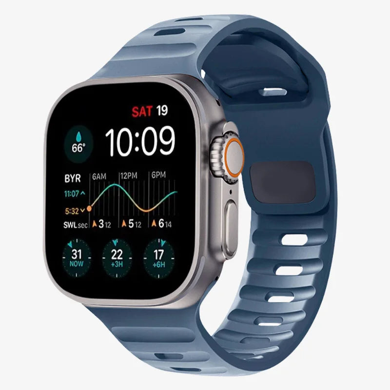 Cinturini sportivi Motion in silicone per Apple Watch, resistenti all’acqua e ideali per attività quotidiane