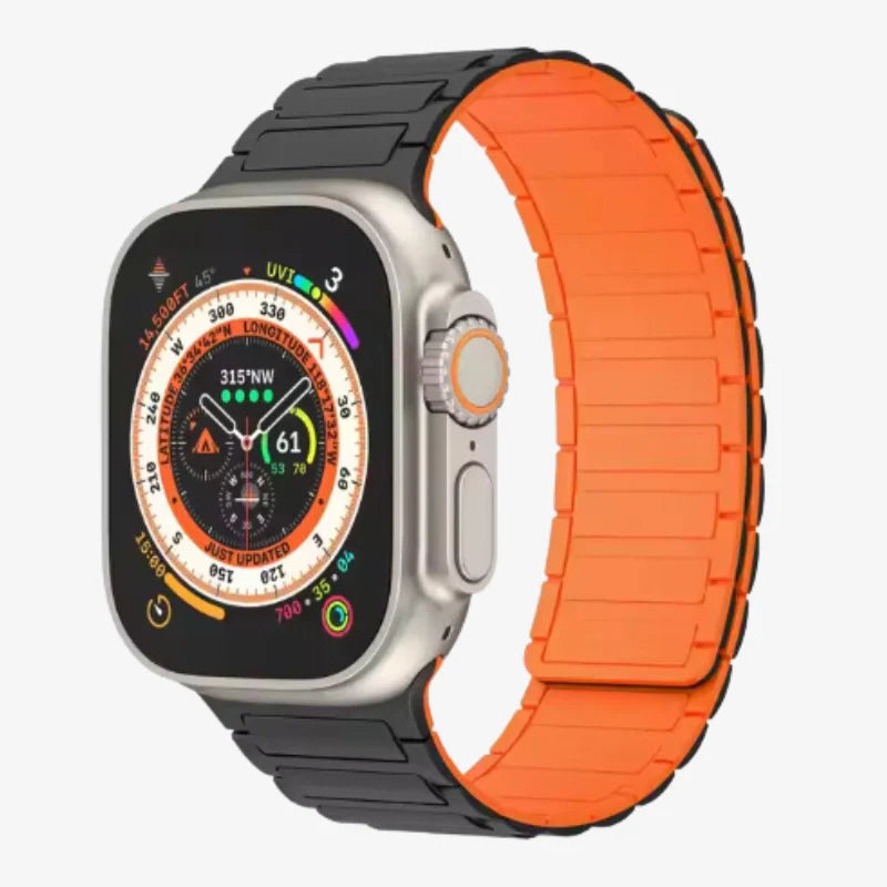 cinturino in silicone con maglie magnetiche per apple watch