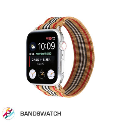 Cinturino Apple Watch in nylon elastico beige dettaglio