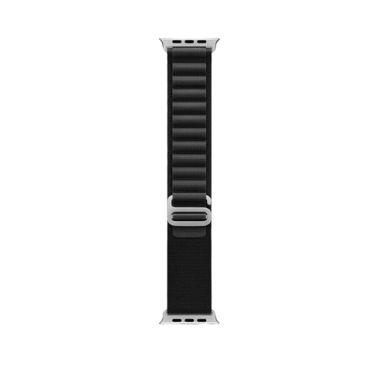 Cinturino Apple Watch in nylon nero dettaglio