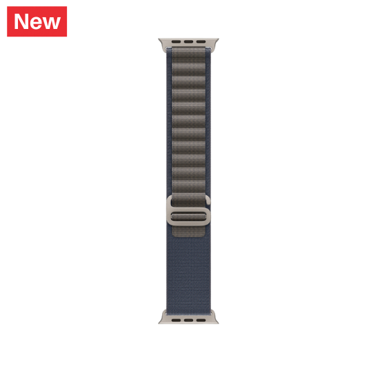 Cinturino Apple Watch in nylon blue dettaglio