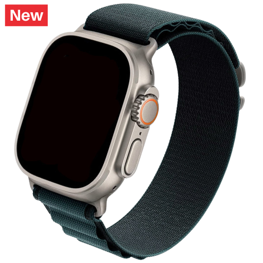 Cinturino Apple Watch in nylon verde foresta