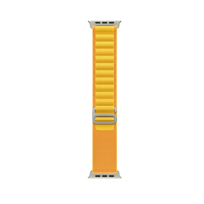 Cinturino Apple Watch in nylon giallo dettaglio