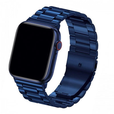 Cinturino Apple Watch in acciaio a maglie colore blue