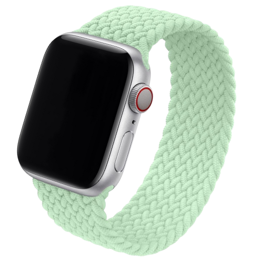 Cinturino Apple Watch in nylon intrecciato verde acqua