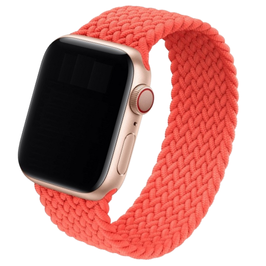 Cinturino Apple Watch in nylon intrecciato arancione