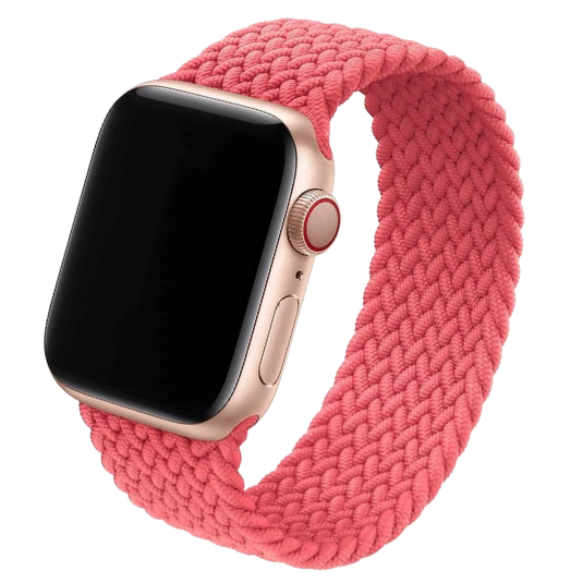 Cinturino Apple Watch in nylon intrecciato rosa
